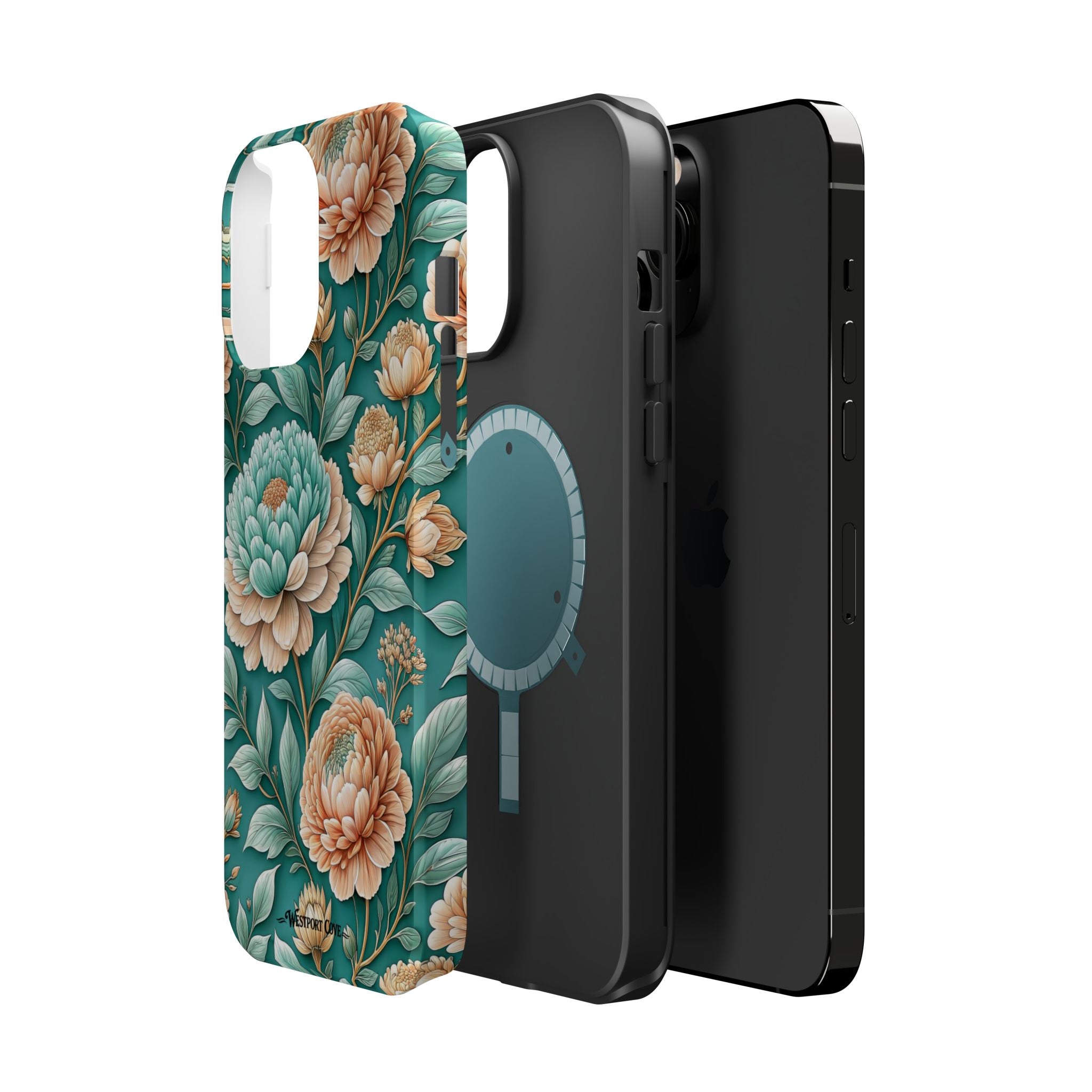 Teal Peony - Extreme MagSafe Phone Case