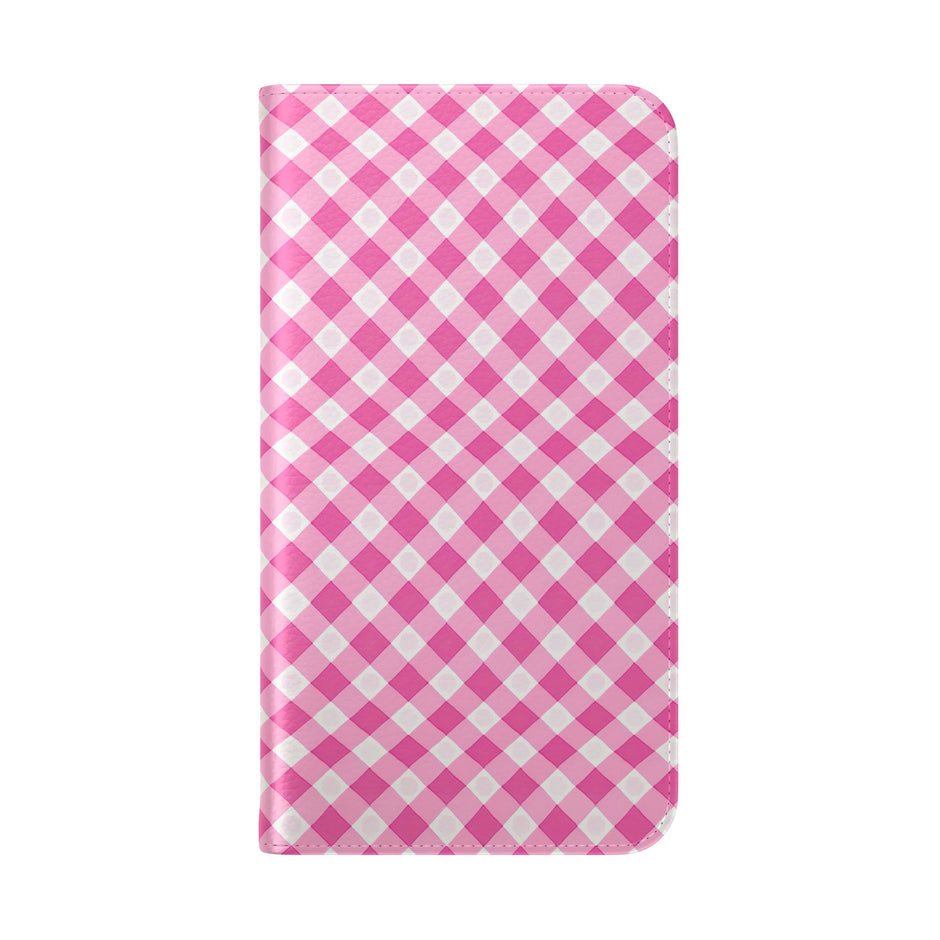 Pink Gingham - Flip Case – Wallet Flip Case with Card Slots