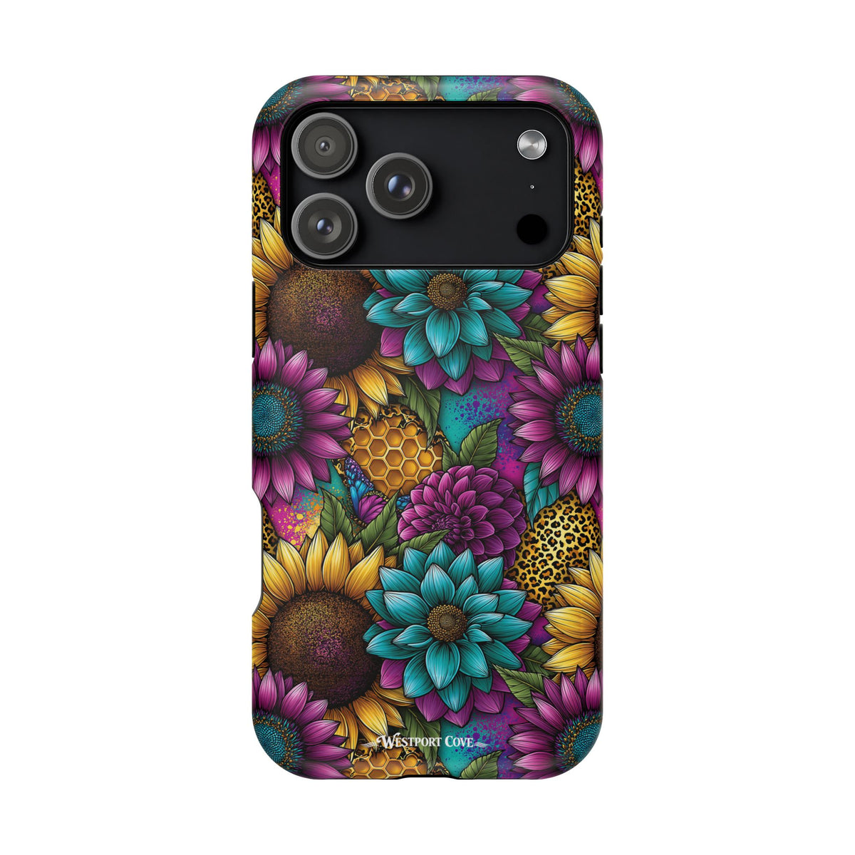 Colorful Floral Pattern - Extreme Impact MagSafe Phone Case