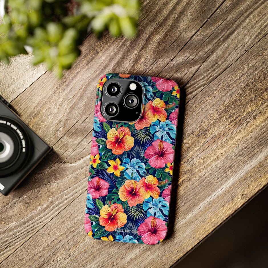 Tropical Hibiscus - Essential Phone Case — Floral Beach Vibe Phone Cover
