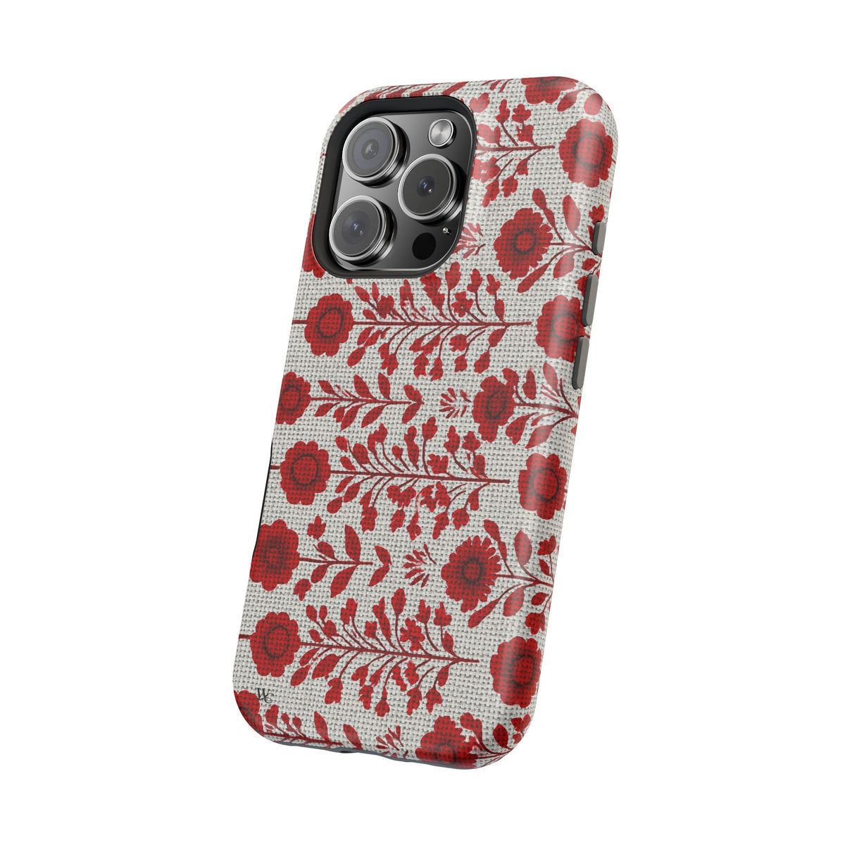 Red Scandi Floral - Extreme Impact MagSafe Phone Case
