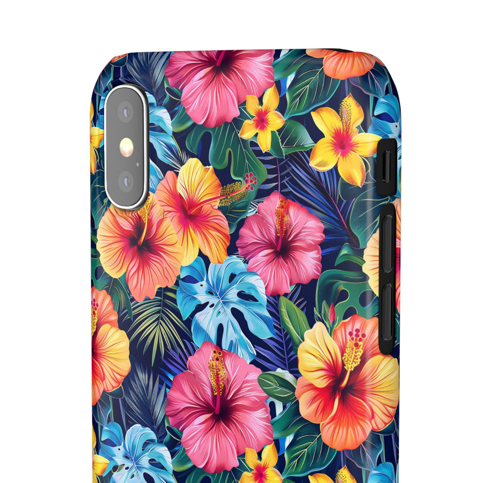 Tropical Hibiscus - Elite Phone Case — Floral Hawaiian Pattern Phone Cover