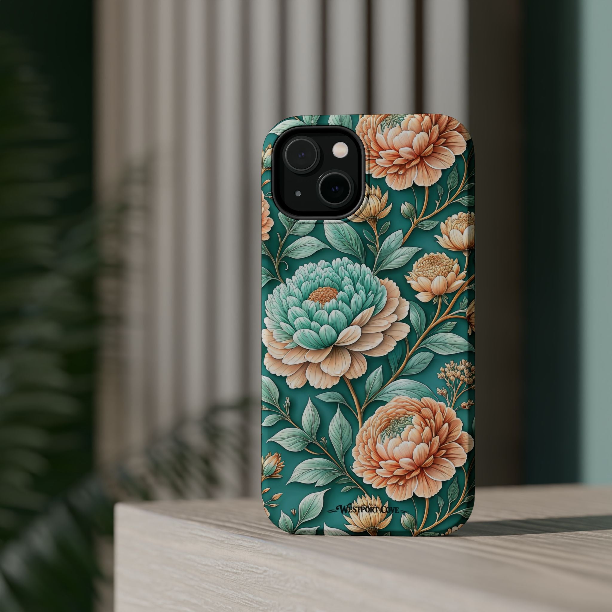 Teal Peony - Extreme MagSafe Phone Case