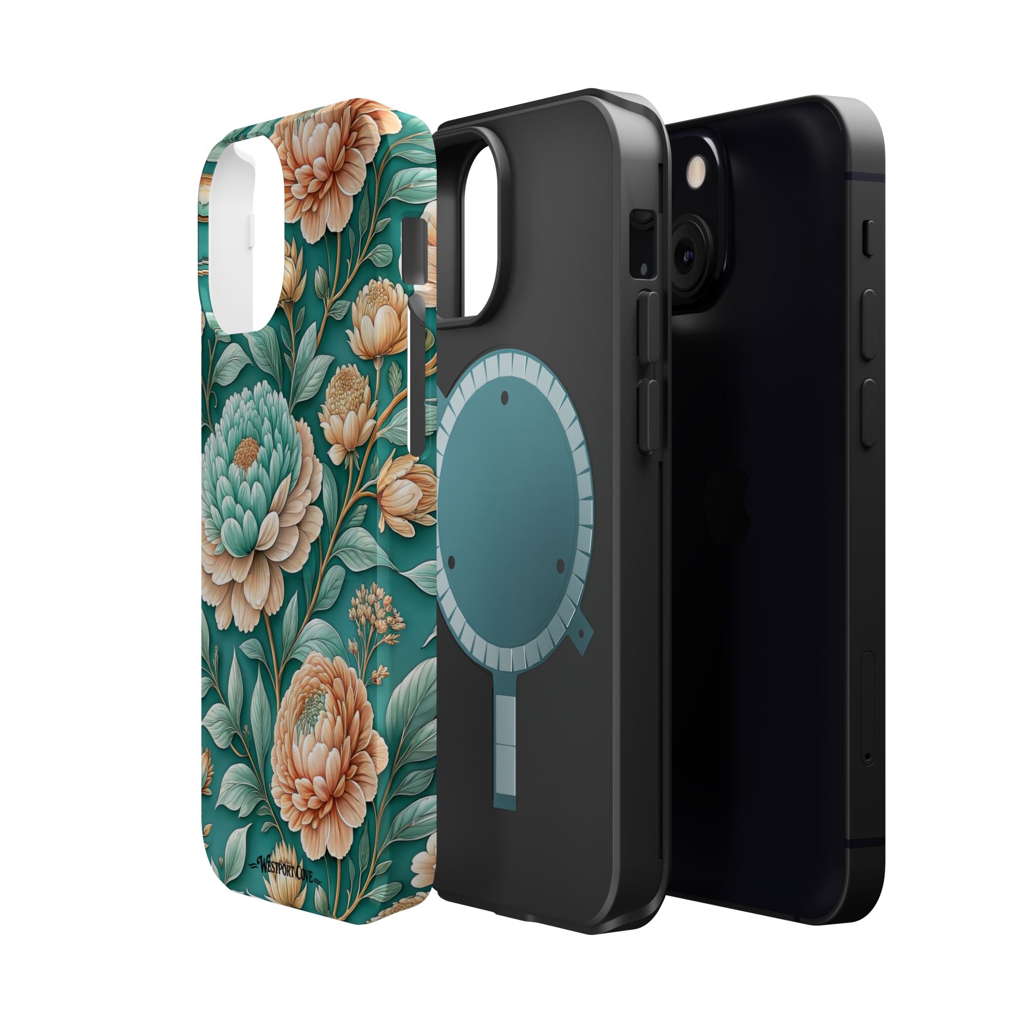 Teal Peony - Extreme MagSafe Phone Case