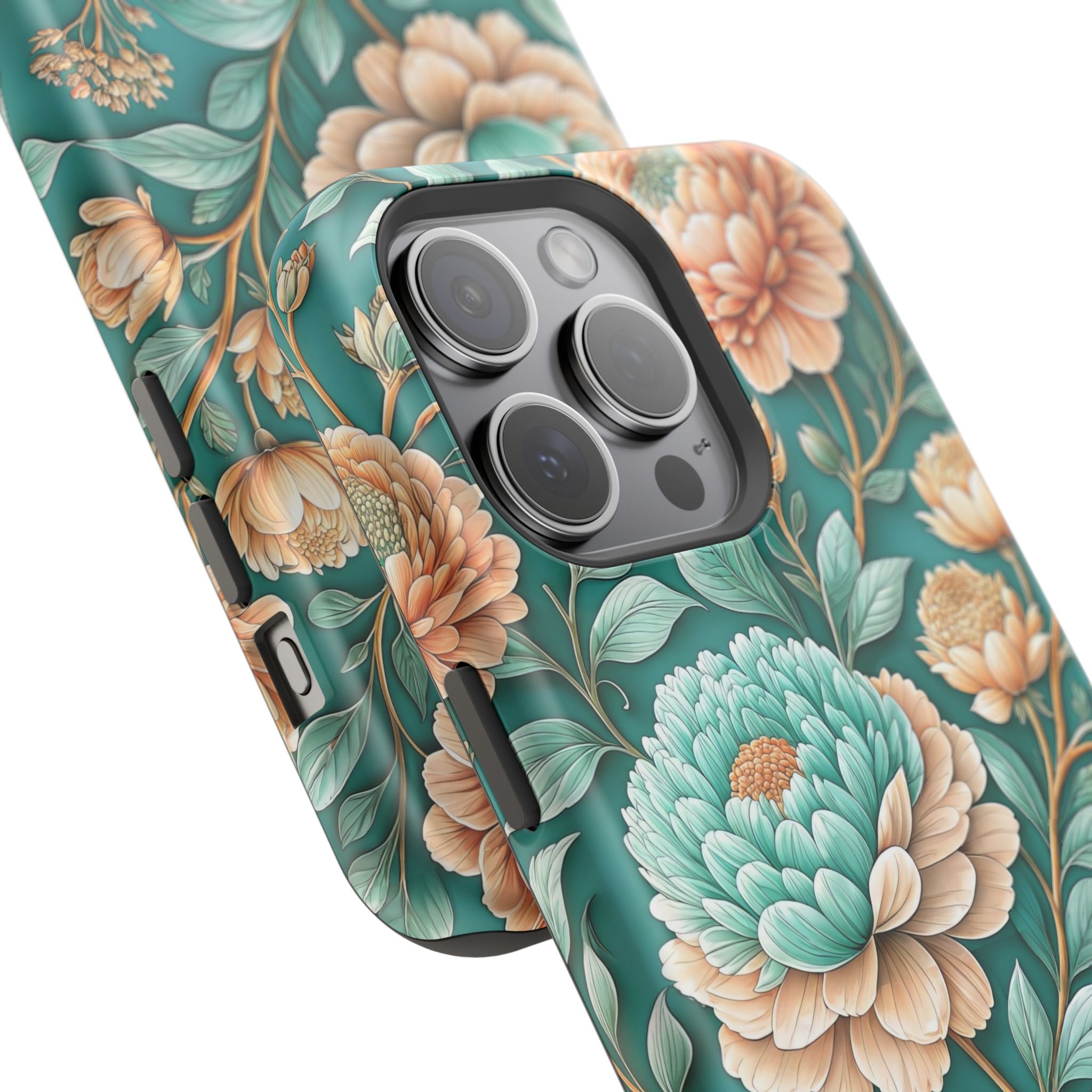 Teal Peony - Extreme MagSafe Phone Case