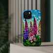 Floral Mosaic Stained Glass Colorful Lupine - Extreme Impact MagSafe Phone Case