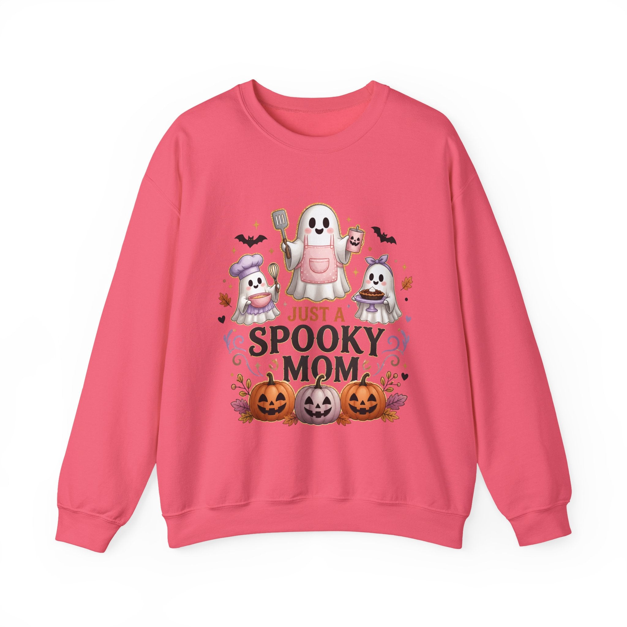 Spooky Mom Crewneck Sweatshirt – Cute Halloween Ghosts & Pumpkins