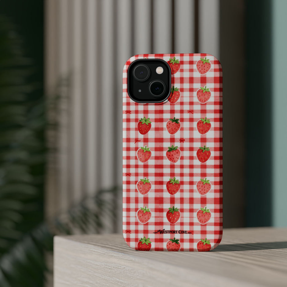 Strawberry Gingham - Extreme MagSafe Phone Case