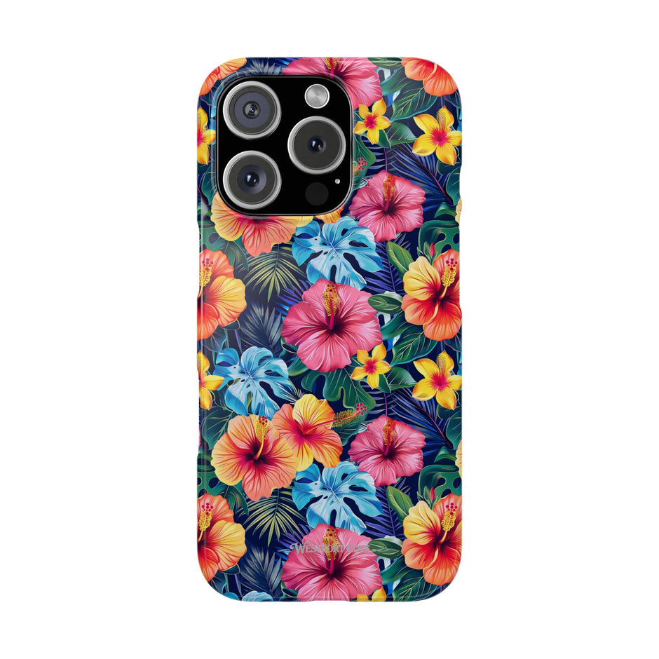 Tropical Hibiscus - Elite Phone Case — Floral Hawaiian Pattern Phone Cover