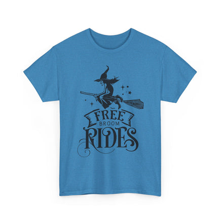 Witch on Broom "Free Broom Rides" T‑Shirt - Westport Cove