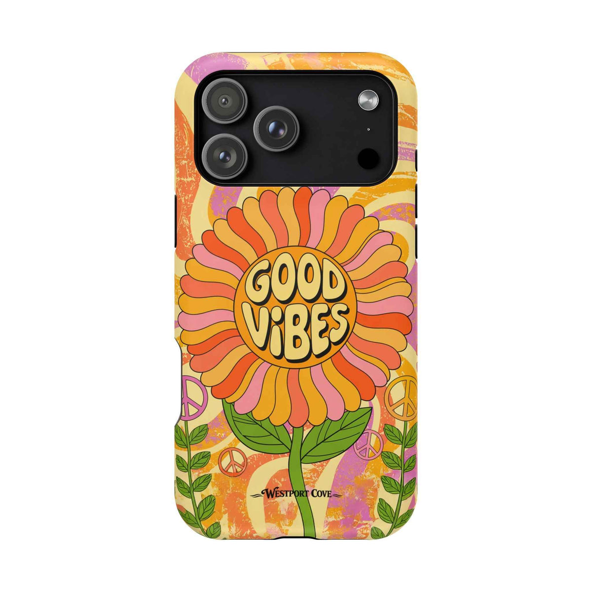 Good Vibes Retro Flower Extreme Impact MagSafe Phone Case