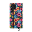 Tropical Hibiscus Flip Phone Case — Floral Wallet Flip Case with Card Slots