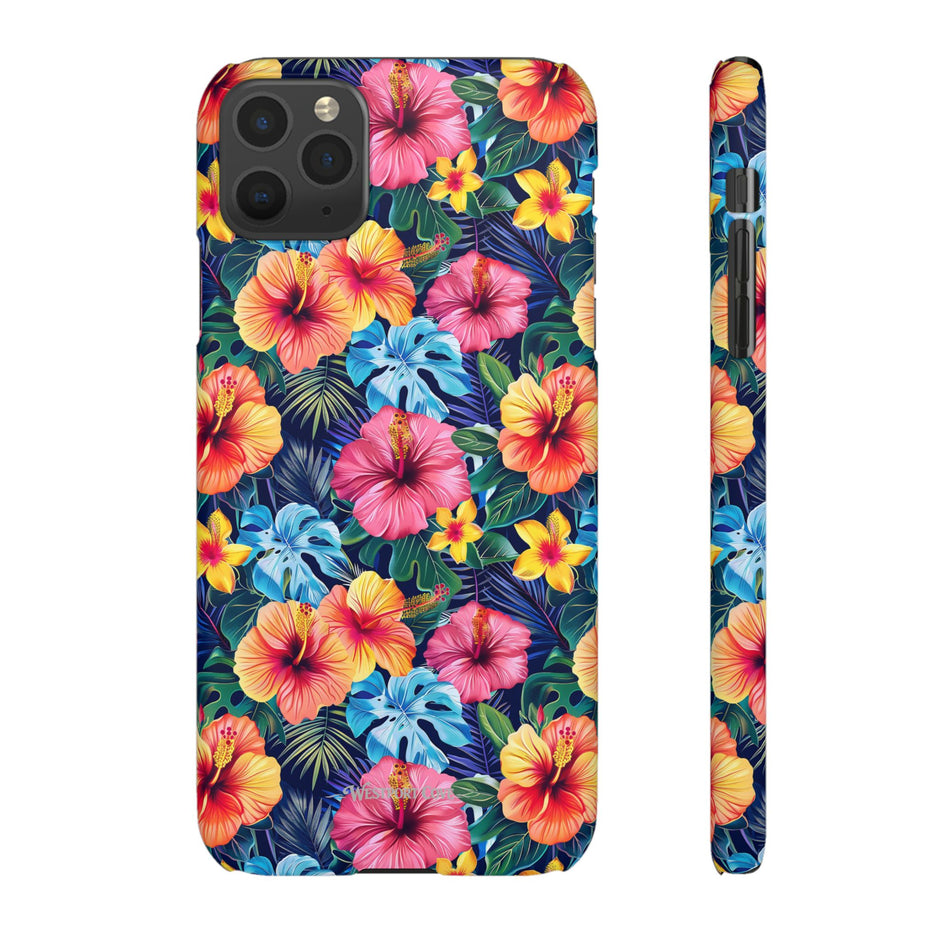 Tropical Hibiscus - Elite Phone Case — Floral Hawaiian Pattern Phone Cover