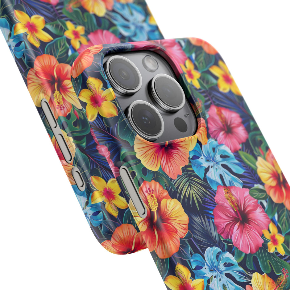 Tropical Hibiscus - Elite Phone Case — Floral Hawaiian Pattern Phone Cover