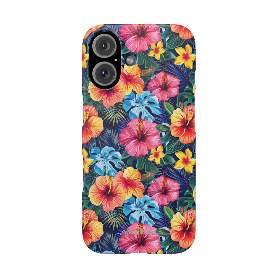 Tropical Hibiscus - Elite Phone Case — Floral Hawaiian Pattern Phone Cover
