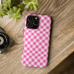 Pink Gingham - Extreme Impact MagSafe Phone Case