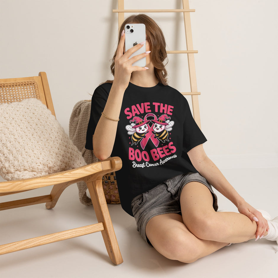 Save the Boo Bees T-Shirt — Breast Cancer Awareness Pink Ribbon Tee