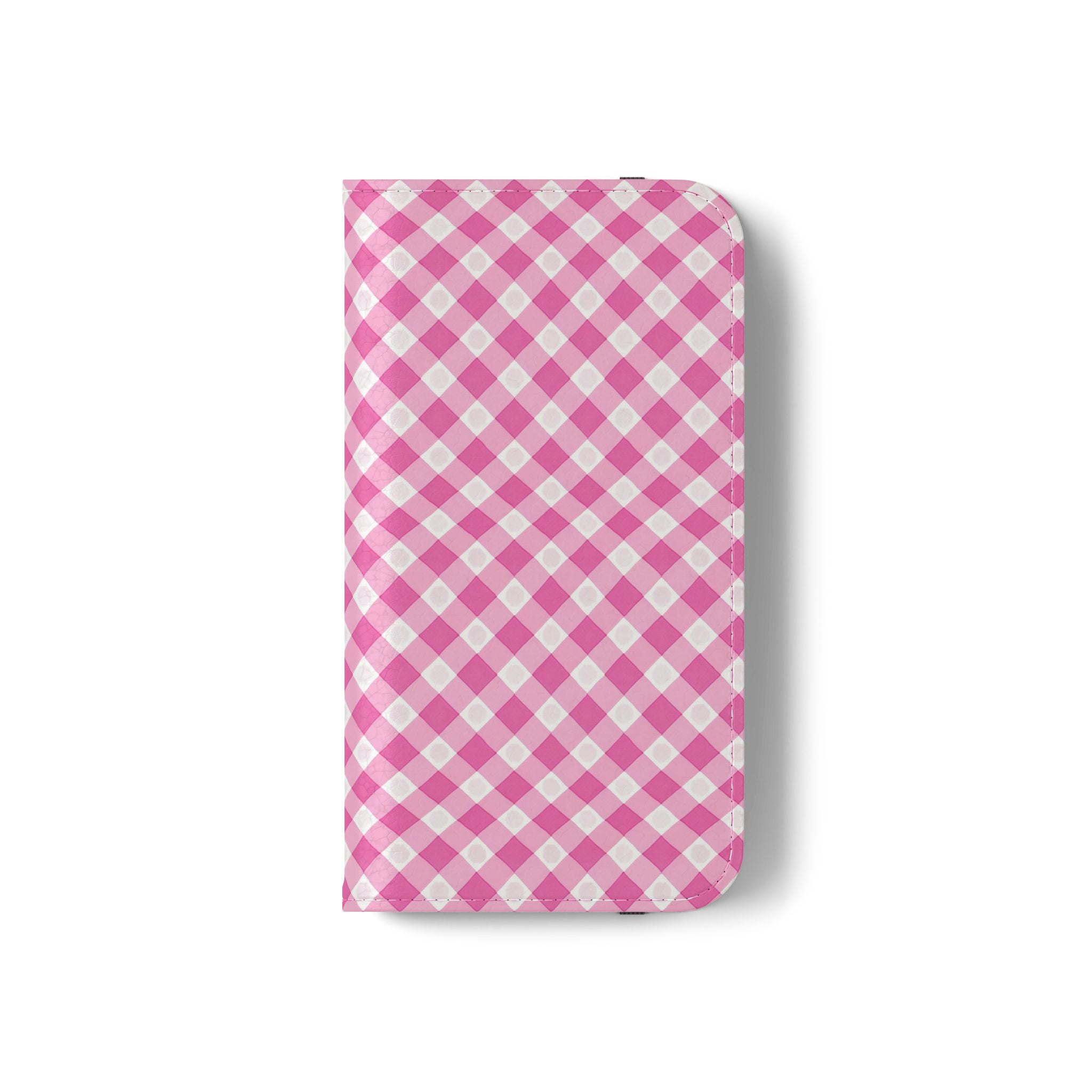 Pink Gingham - Flip Case – Wallet Flip Case with Card Slots