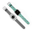 The Blue - Daisy Meadow Floral Apple Watch Band – Teal Daisy Apple Watch Strap