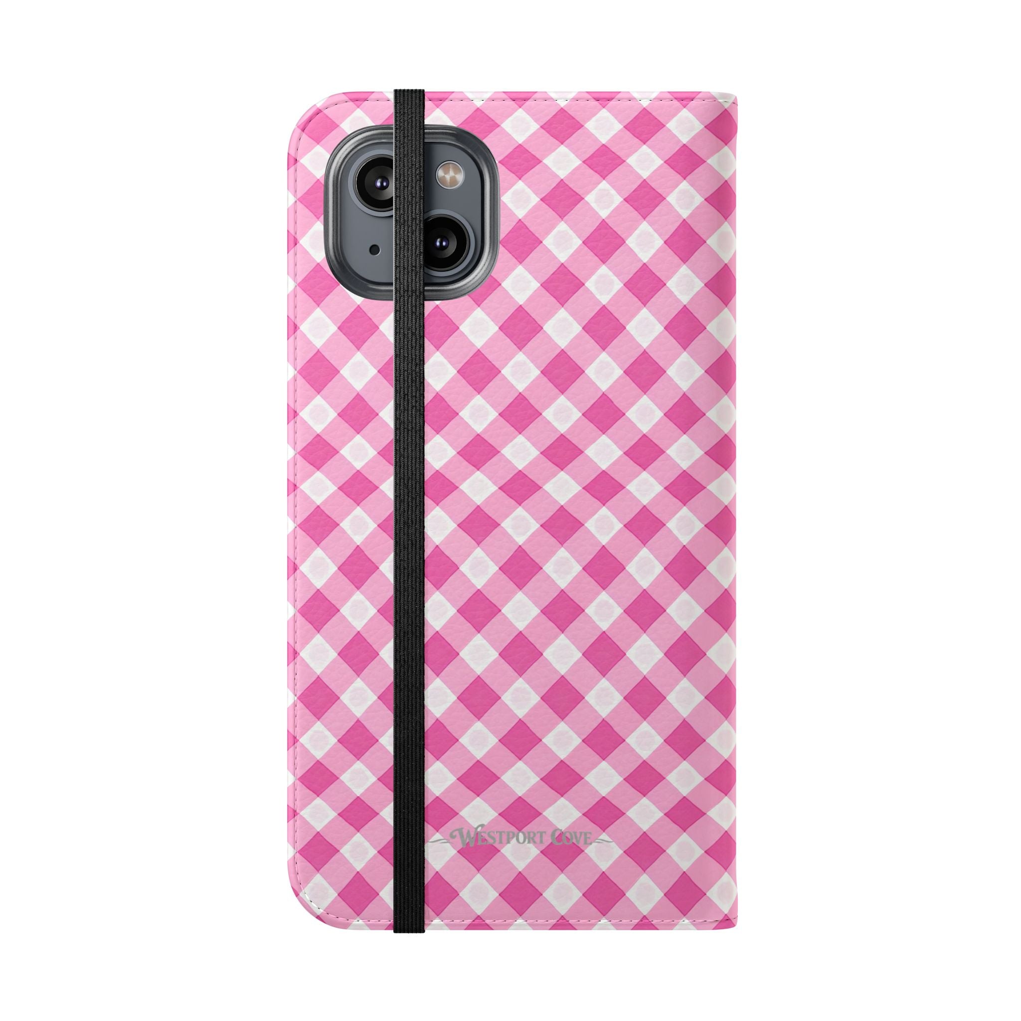 Pink Gingham - Flip Case – Wallet Flip Case with Card Slots