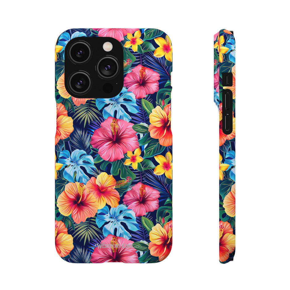 Tropical Hibiscus - Elite Phone Case — Floral Hawaiian Pattern Phone Cover