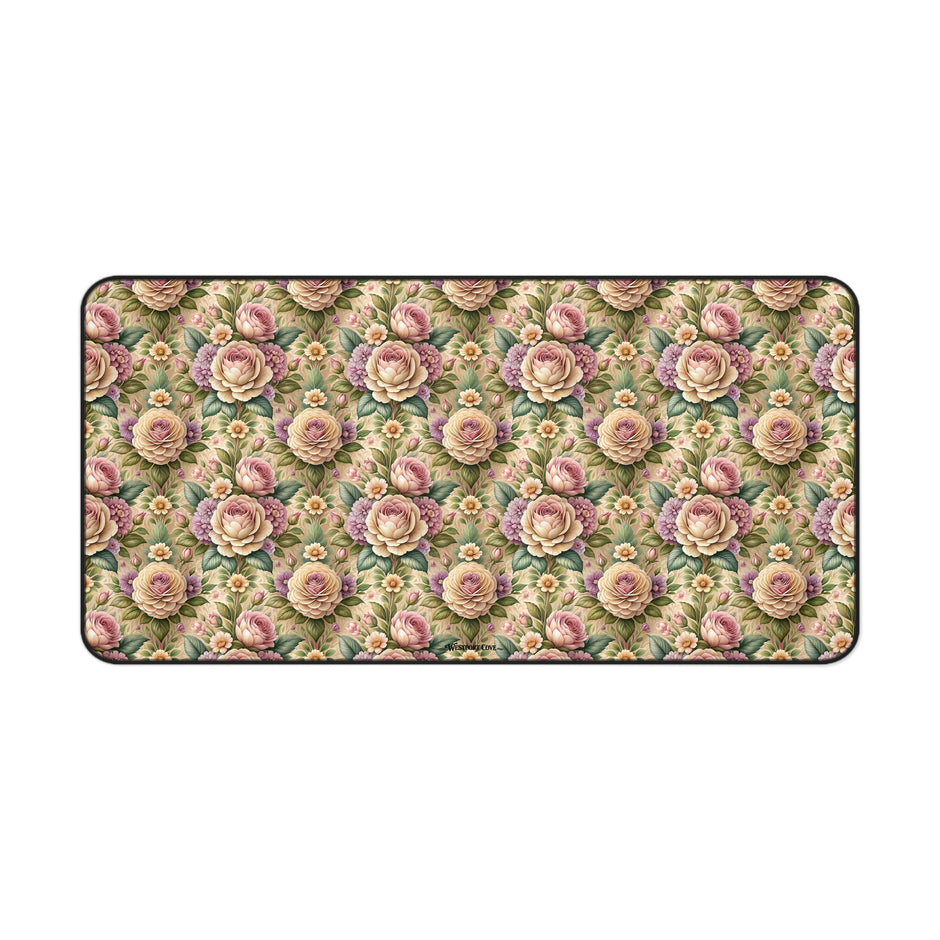 Best Buds Desk Mat — Floral Mousepad for Office & Home