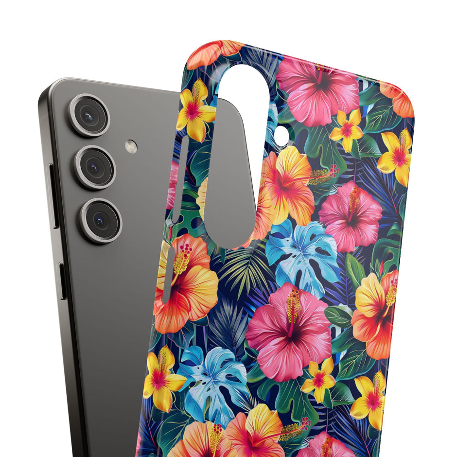 Tropical Hibiscus - Elite Phone Case — Floral Hawaiian Pattern Phone Cover