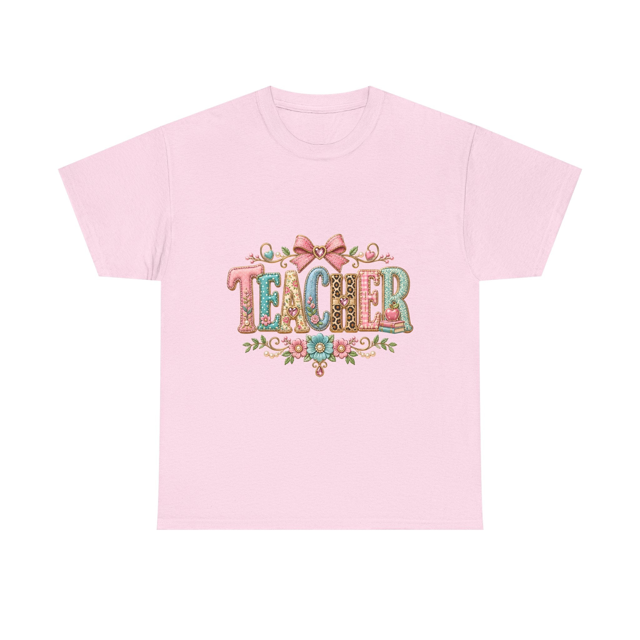 Teacher Floral Graphic Tee — Vintage Bow & Floral 