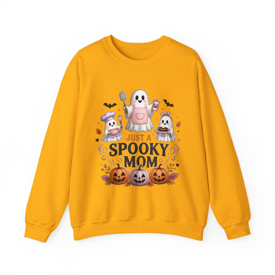 Spooky Mom Crewneck Sweatshirt – Cute Halloween Ghosts & Pumpkins