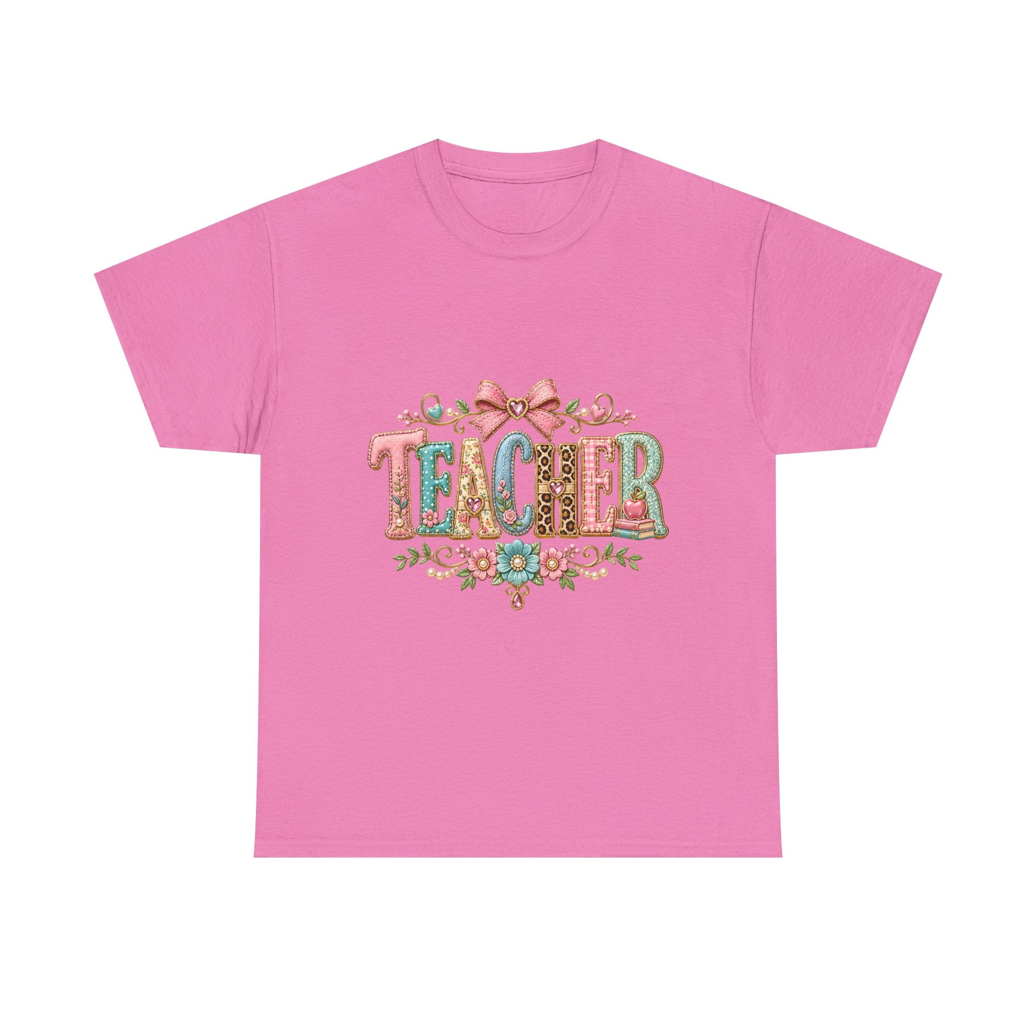 Teacher Floral Graphic Tee — Vintage Bow & Floral 
