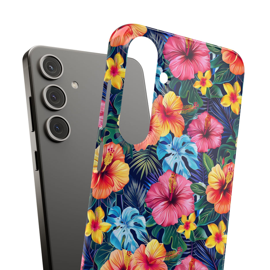 Tropical Hibiscus - Elite Phone Case — Floral Hawaiian Pattern Phone Cover