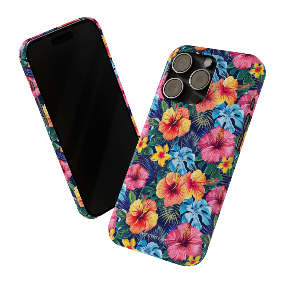 Tropical Hibiscus - Essential Phone Case — Floral Beach Vibe Phone Cover