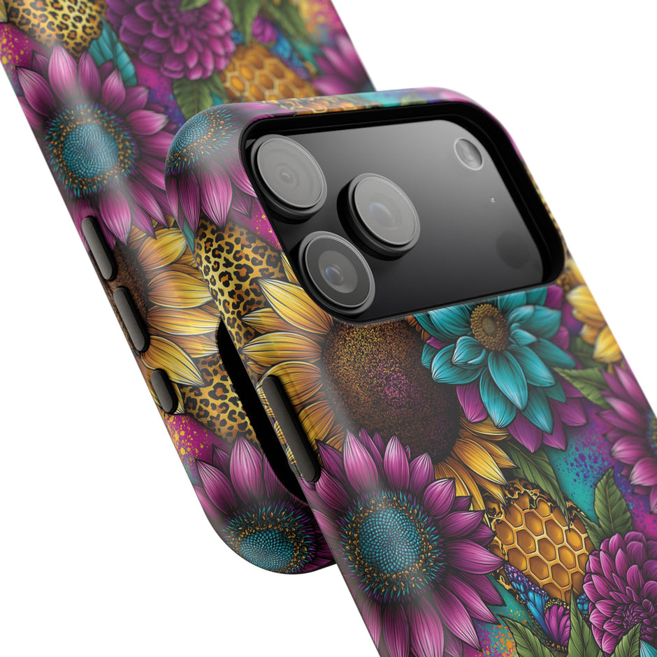 Colorful Floral Pattern - Extreme Impact MagSafe Phone Case