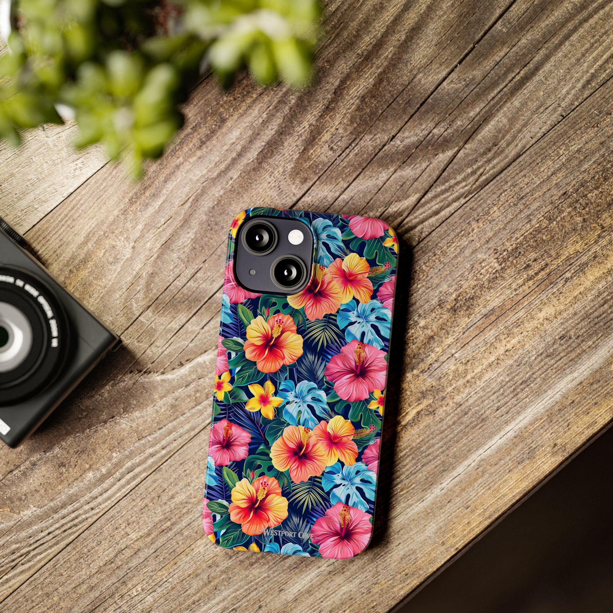 Tropical Hibiscus - Essential Phone Case — Floral Beach Vibe Phone Cover