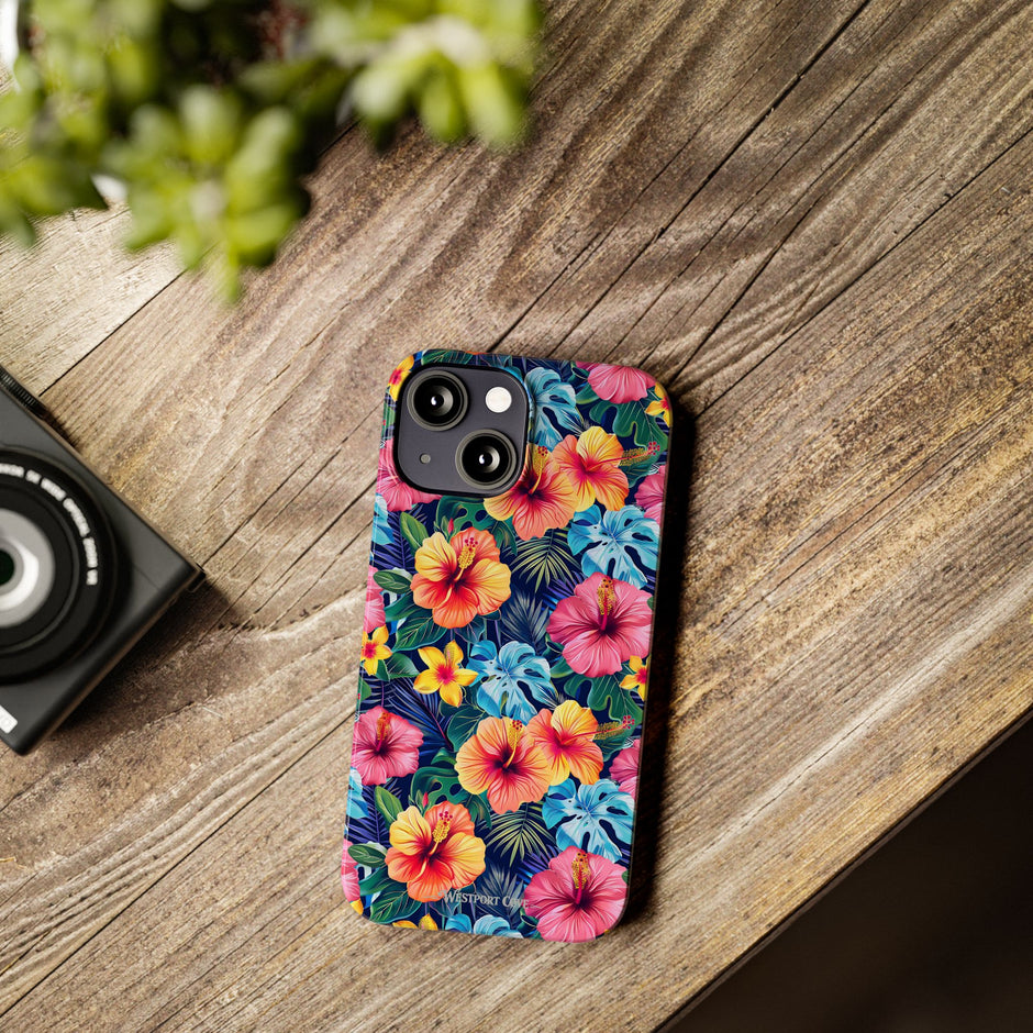 Tropical Hibiscus - Essential Phone Case — Floral Beach Vibe Phone Cover