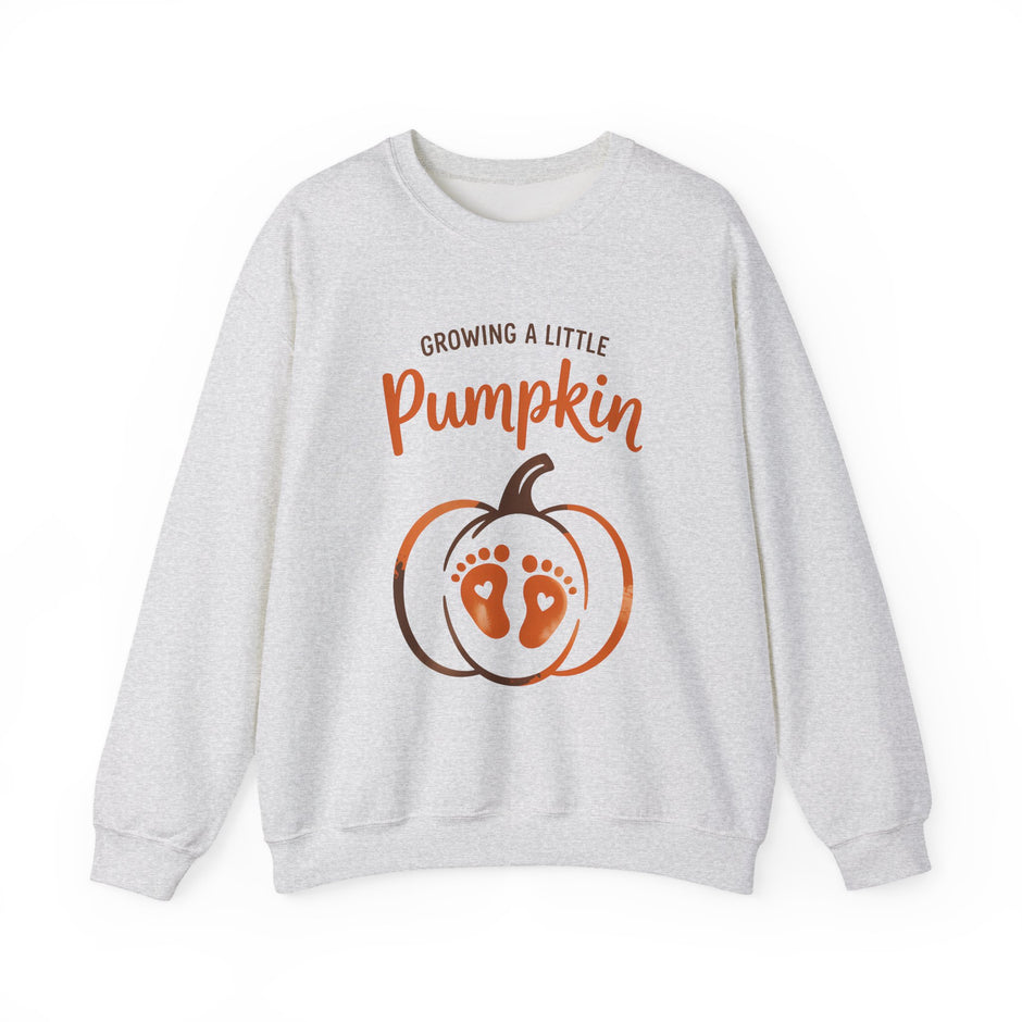 Pregnancy Sweatshirt - "Growing a Little Pumpkin" Maternity Halloween Crewneck