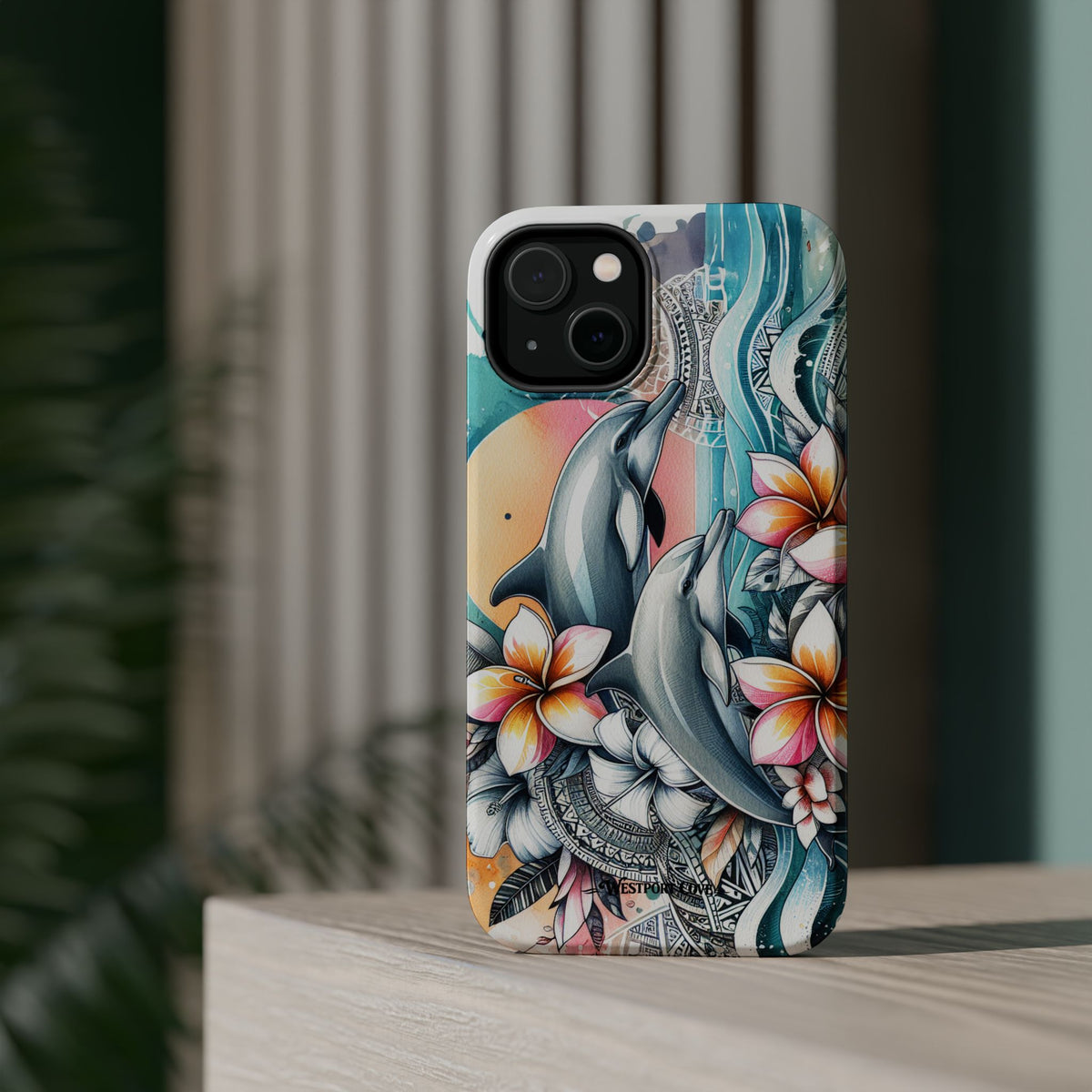 Dolphin Floral Extreme Impact MagSafe Phone Case