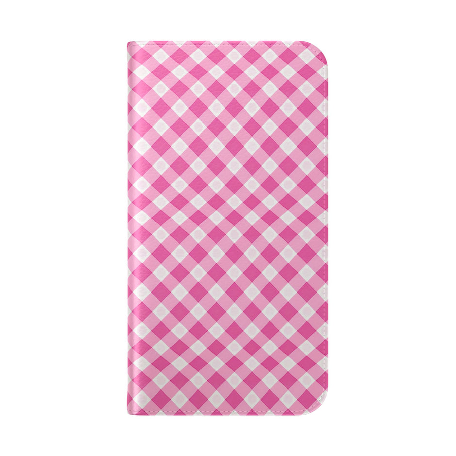 Pink Gingham - Flip Case – Wallet Flip Case with Card Slots
