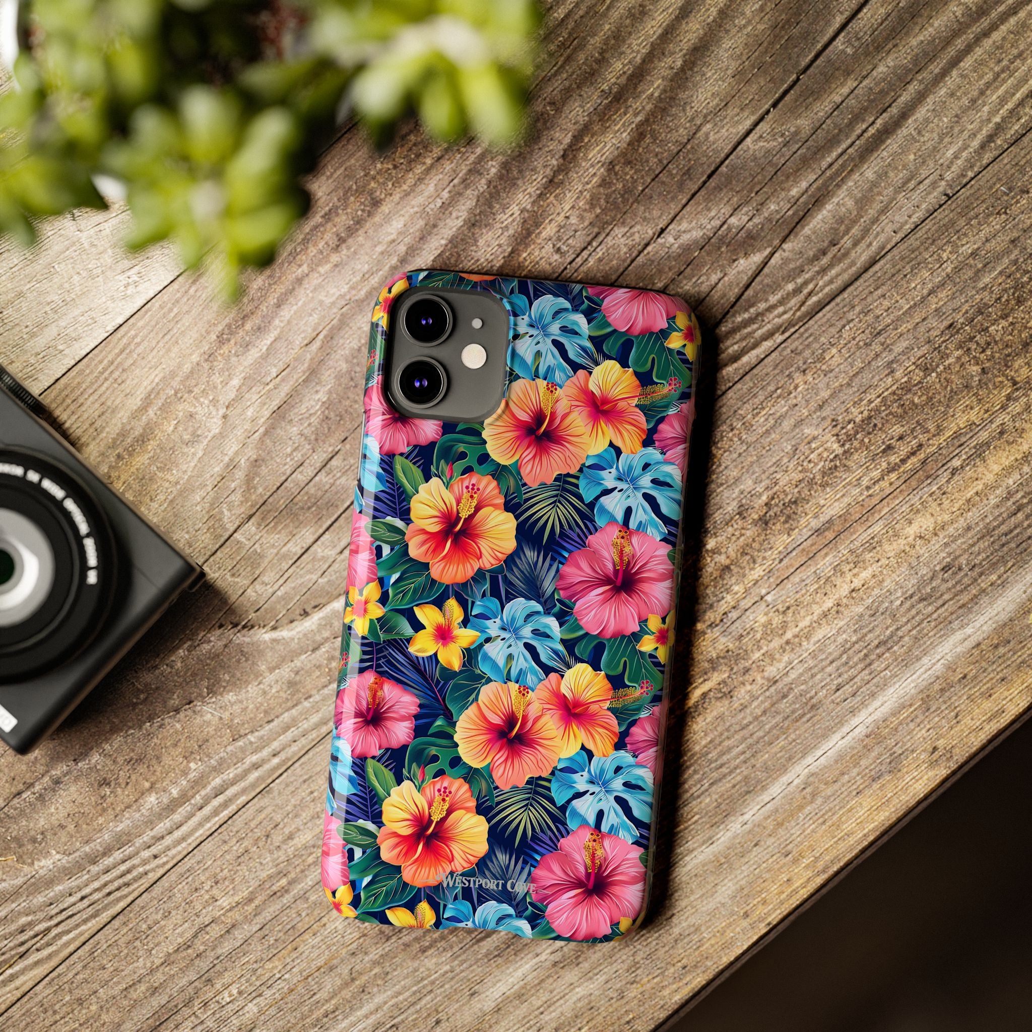 Tropical Hibiscus - Essential Phone Case — Floral Beach Vibe Phone Cover