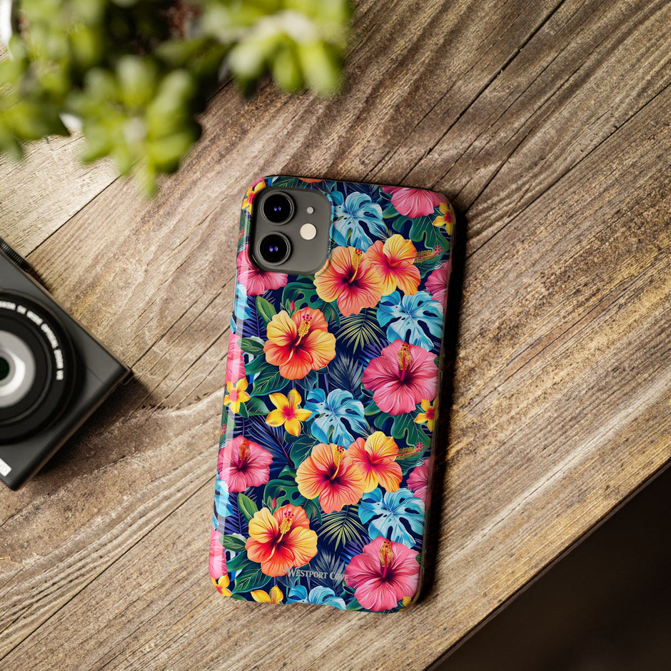 Tropical Hibiscus - Essential Phone Case — Floral Beach Vibe Phone Cover
