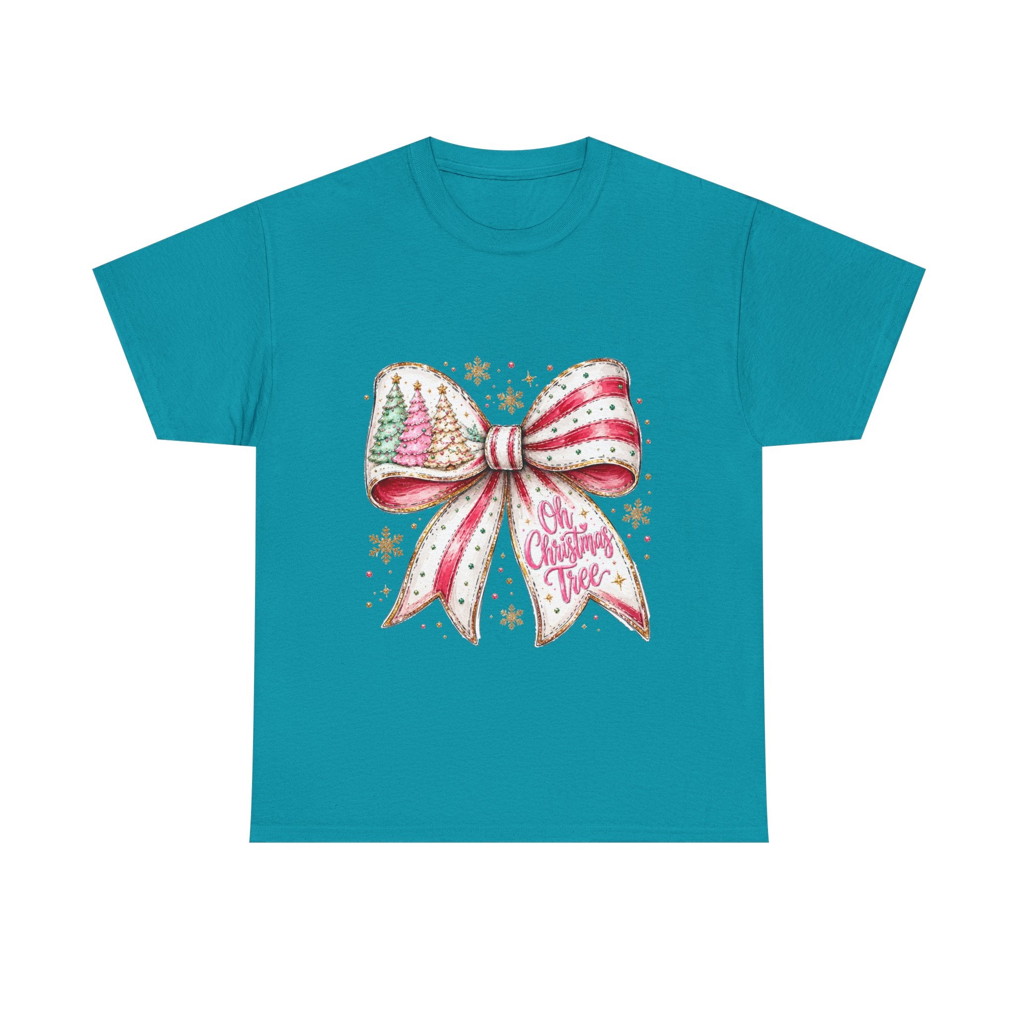 Christmas Bow T-Shirt — 'Oh Christmas Tree' Festive Holiday Tee