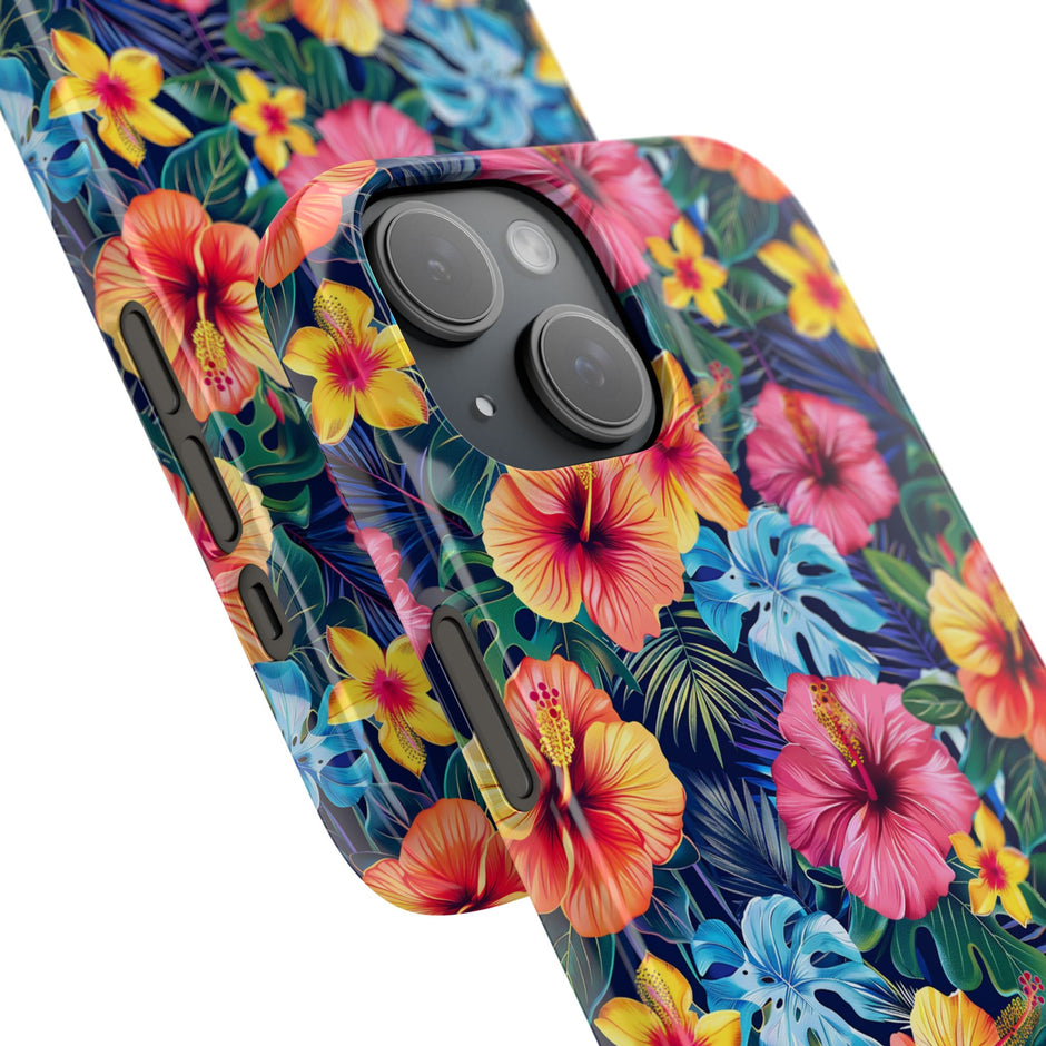 Tropical Hibiscus - Elite Phone Case — Floral Hawaiian Pattern Phone Cover