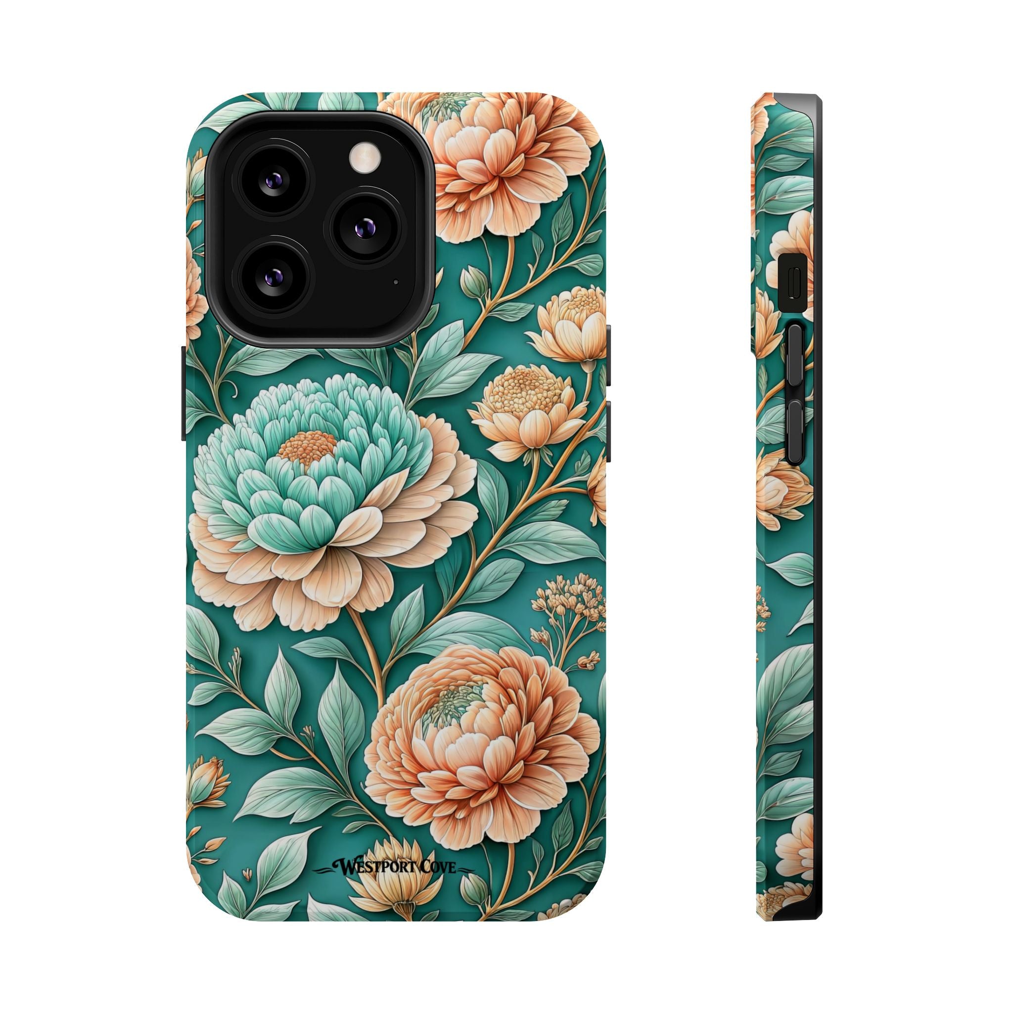 Teal Peony - Extreme MagSafe Phone Case
