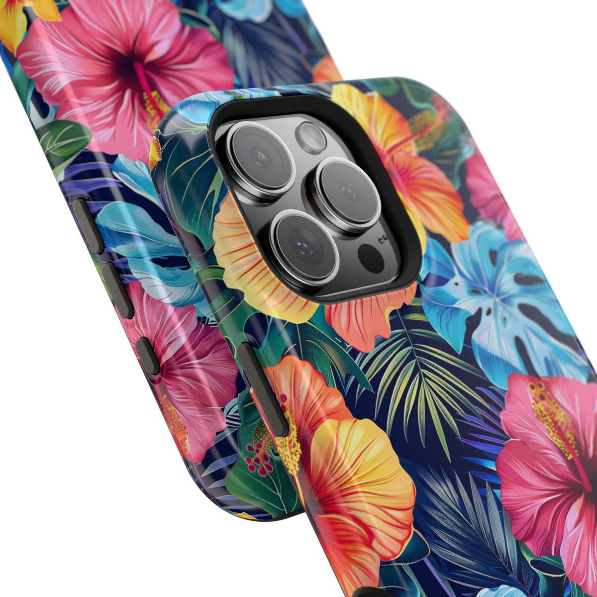 Tropical Hibiscus Extreme Impact MagSafe Phone Case: Uniting Style and Robust Protection