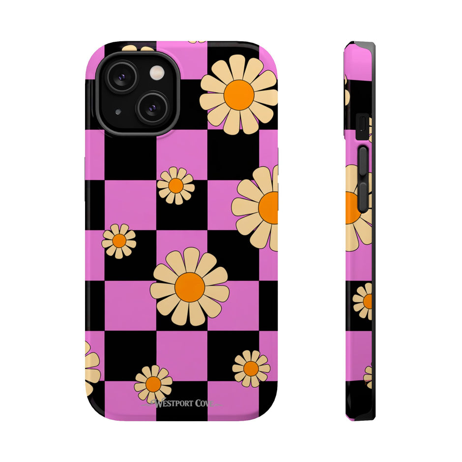 Daisy Checkerboard Extreme Impact MagSafe Phone Case