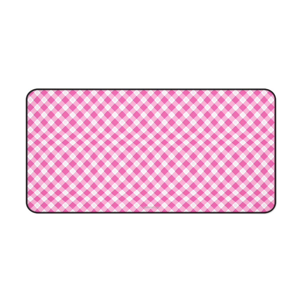Pink Gingham - Launch Pad - Desk Mat