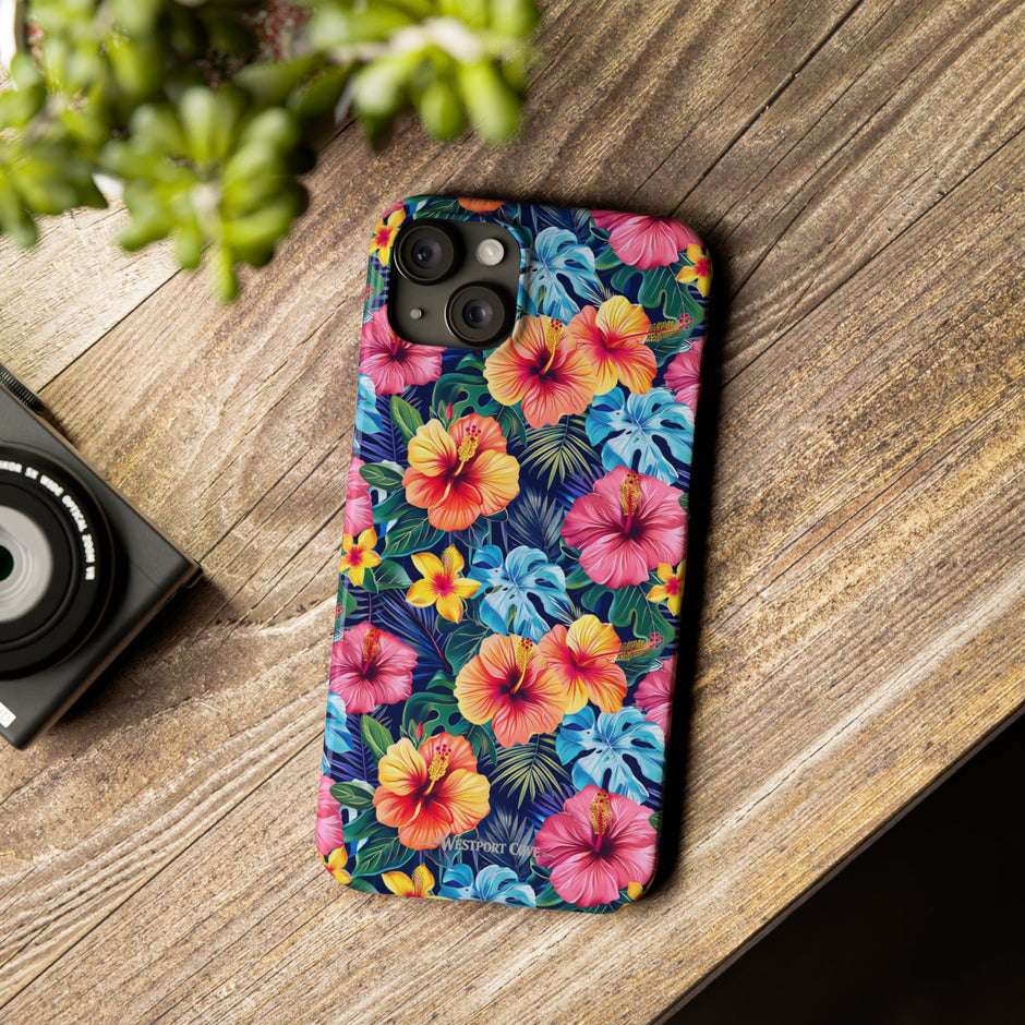 Tropical Hibiscus - Essential Phone Case — Floral Beach Vibe Phone Cover