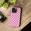 Pink Gingham - Essential Phone Case - Lightweight Protective Cover