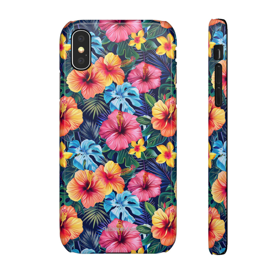 Tropical Hibiscus - Elite Phone Case — Floral Hawaiian Pattern Phone Cover