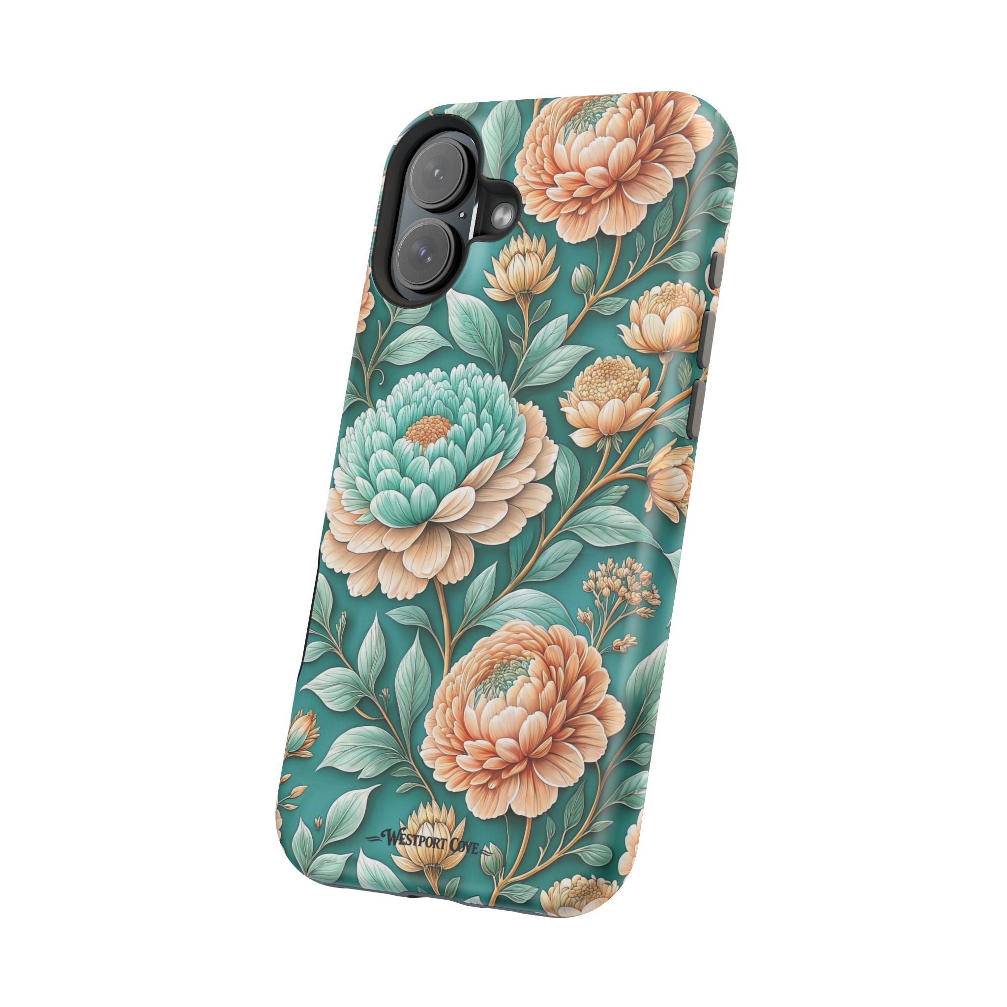 Teal Peony - Extreme MagSafe Phone Case